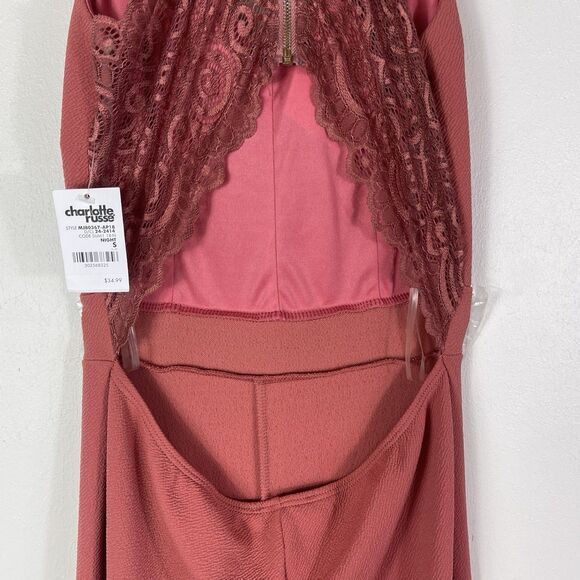 Vtg Charlotte Russe Womens Jumpsuit Babydoll Lace Small Made In USA Y2K 90s - Picture 7 of 16